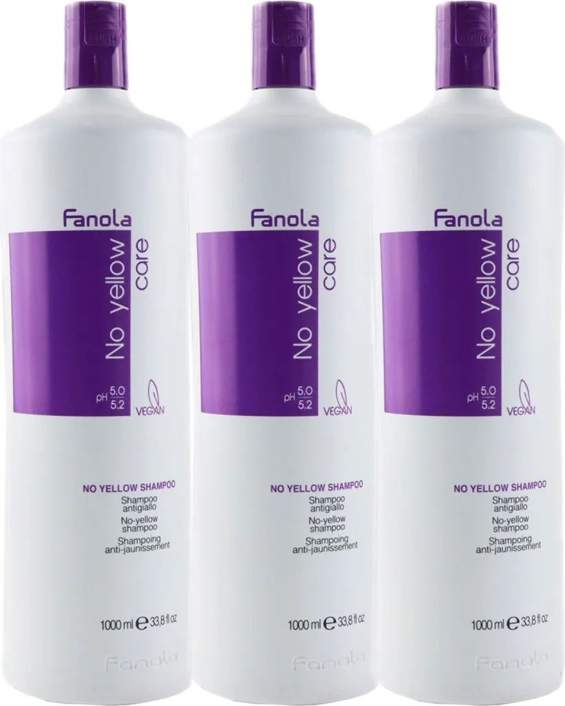 Fanola No Yellow 3x1000ml - Addio Biondo Giallo | Promo Scorta Max