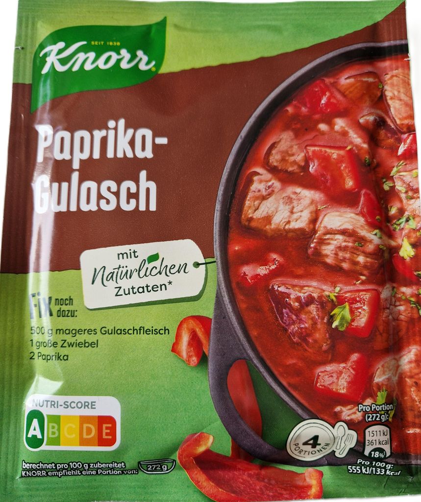 Knorr Fix Paprika Gulasch 5 x 48g Produktbild 