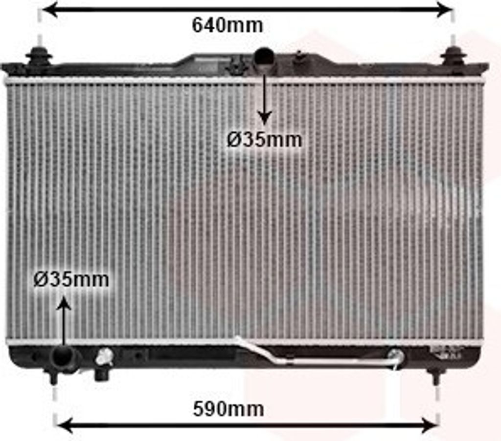 VAN WEZEL 82002114 Kühler Wasserkühler Motorkühler für HYUNDAI SANTA FÉ I