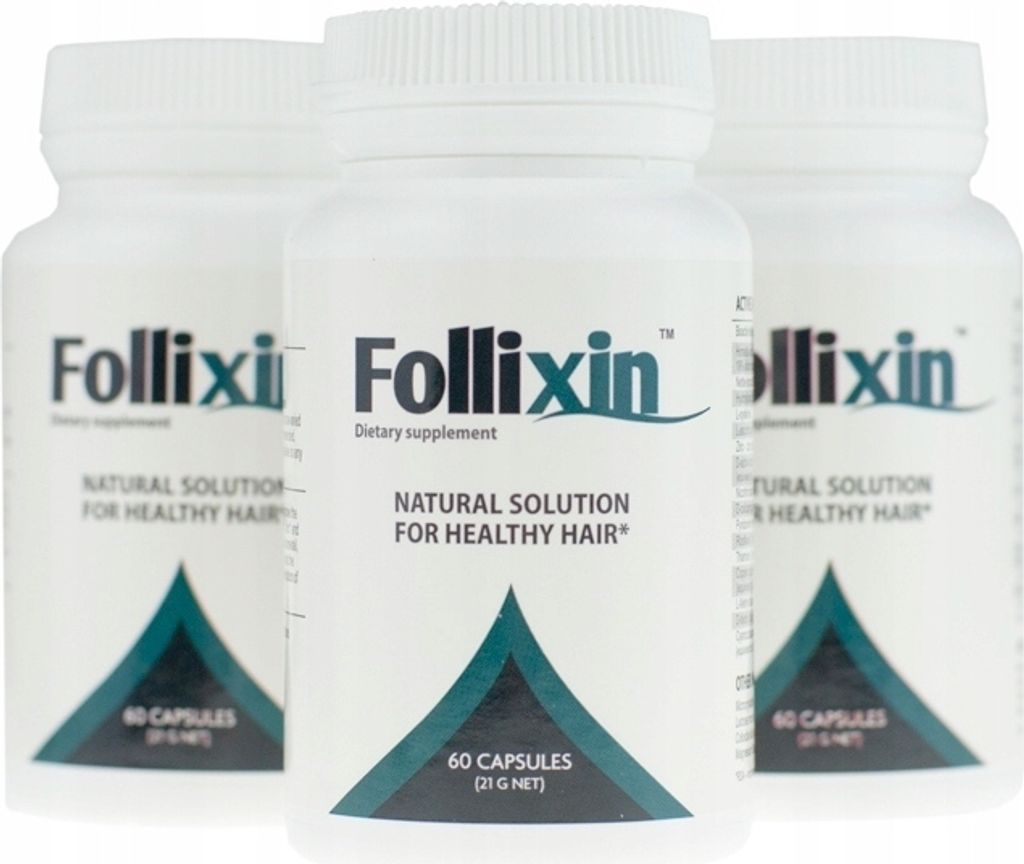 3x FOLLIXIN - Neues Haar, neues Ich! - Haar-Kapseln - Wirksame Behandlung von Haarausfall