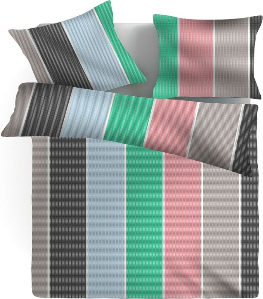 2 tlg Moderne Sommer Microfaser Seersucker Bettwäsche 135x200 Kissenbezug 80x80 , Design - Motiv:Design 3