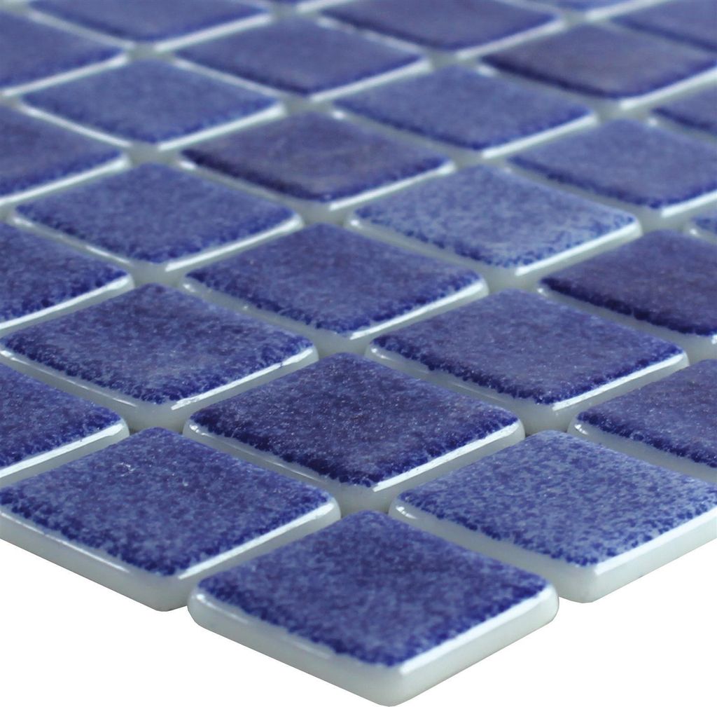 Glas Schwimmbad Pool Mosaik Lagune R11C Dunkelblau