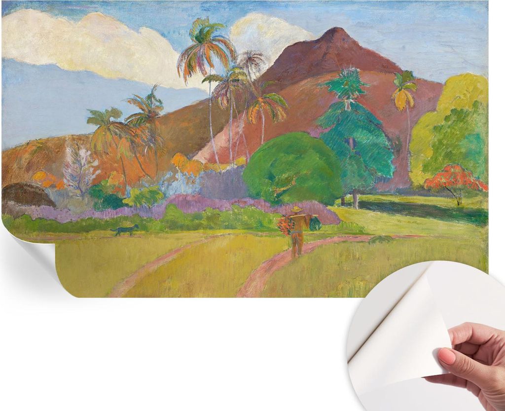 Selbstklebende Wandtapete - Dekorative Tapete für Wohnzimmer - Klebefolie für Wandbilder - Tapetenfolie für Wanddekoration - 416x254 - Exotische...