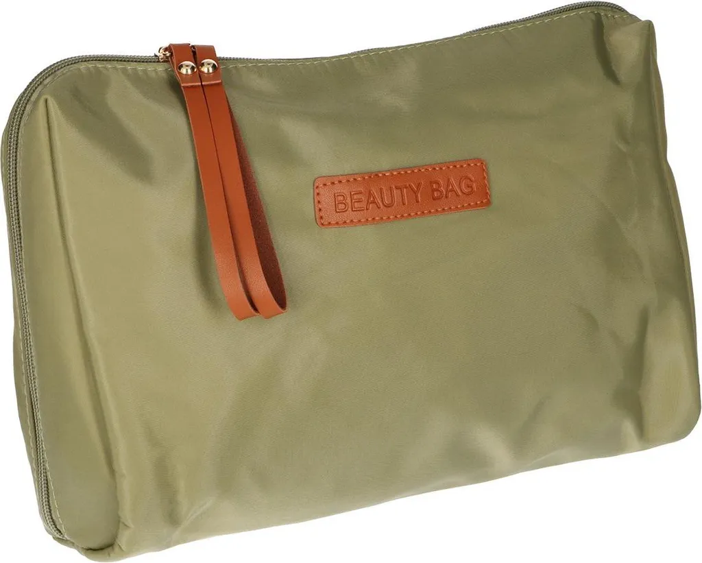 Organizer Cosmetici Viaggio 30x20cm Verde-Marrone | Travel Bag Pro