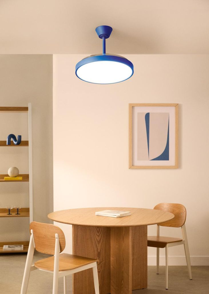 WIND CLEAR STUDIO - Deckenventilator 40W leise mit einziehbaren Flügeln und LED-Licht, verschiedene Größen