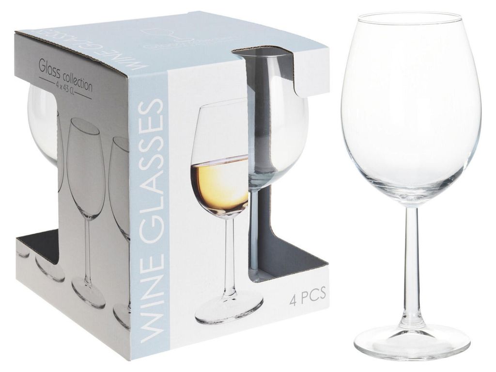 Koopman Weingläser Set 4 Stück 43cl - klassisches Glas Produktbild 