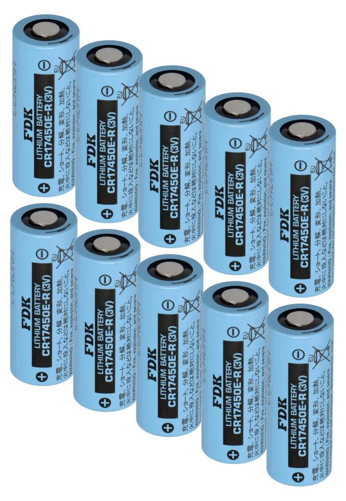 10x FDK Lithium 3V Batterie CR 17450ER A - Hochstromzelle Produktbild 