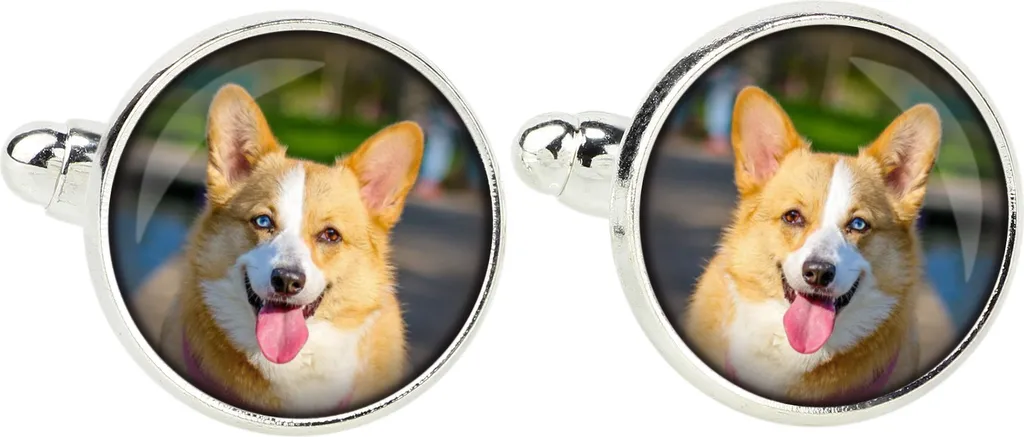 Gemelli per Camicia Corgi Cardigan - Gioielli Art-Dog Alta Qualità