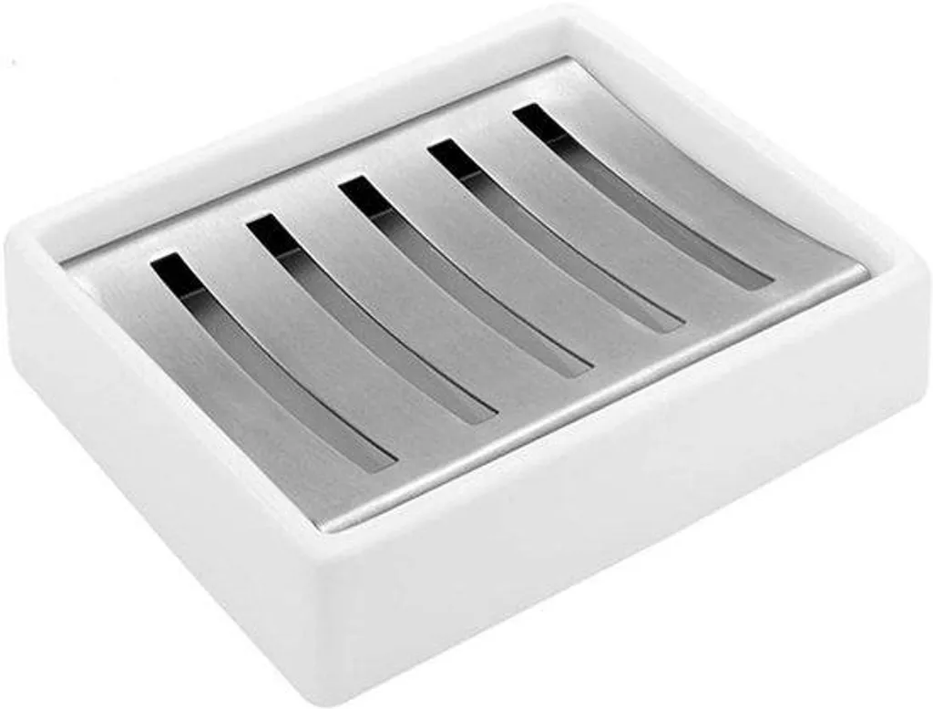 Porte-savon céramique auto-nettoyant compact pour un séchage optimal