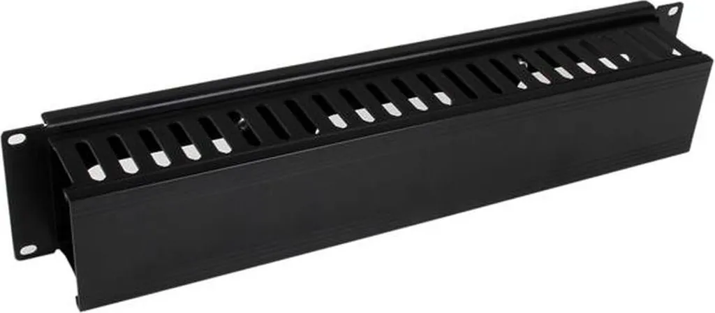 Panneau de Brassage 2U pour Organisation de Câblage Réseau en Rack Noir