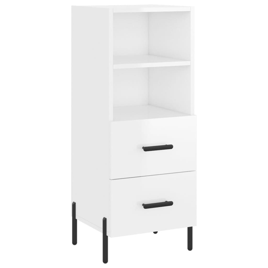 "SALE 2026"Sideboard - elegante Design - Mehrzweckschrank - Hochglanz-Weiß 34,5x34x90 cm Holzwerkstoff - Kommoden DE2625837
