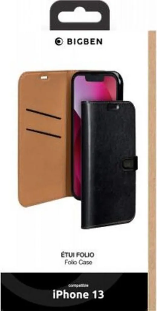 Cover iPhone 13 Portafoglio BigBen Connected - Stand & Magnete Nero - 4