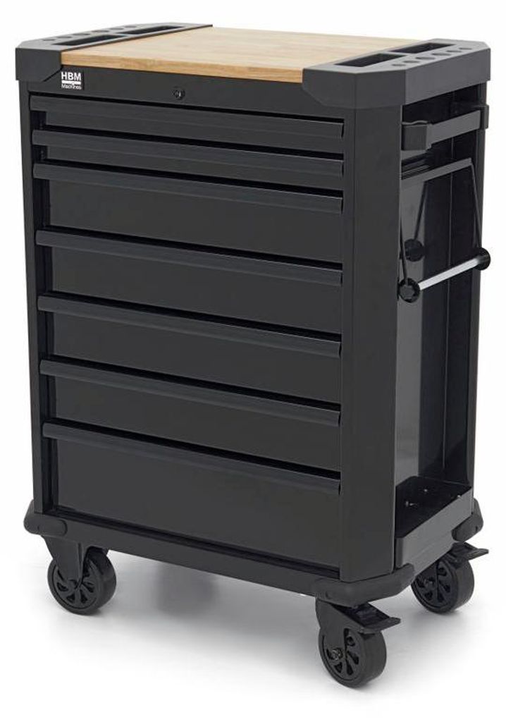 HBM Werkzeugwagen, 7 Schubladen, 71 cm, schwarz