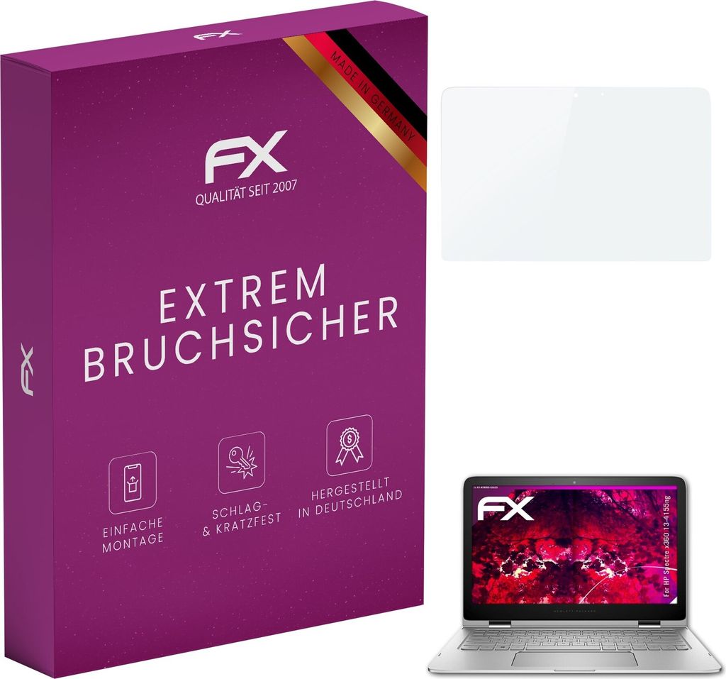 atFoliX FX-Hybrid-Glass Displayfolie kompatibel mit HP Spectre x360 13-4155ng Glasfolie
