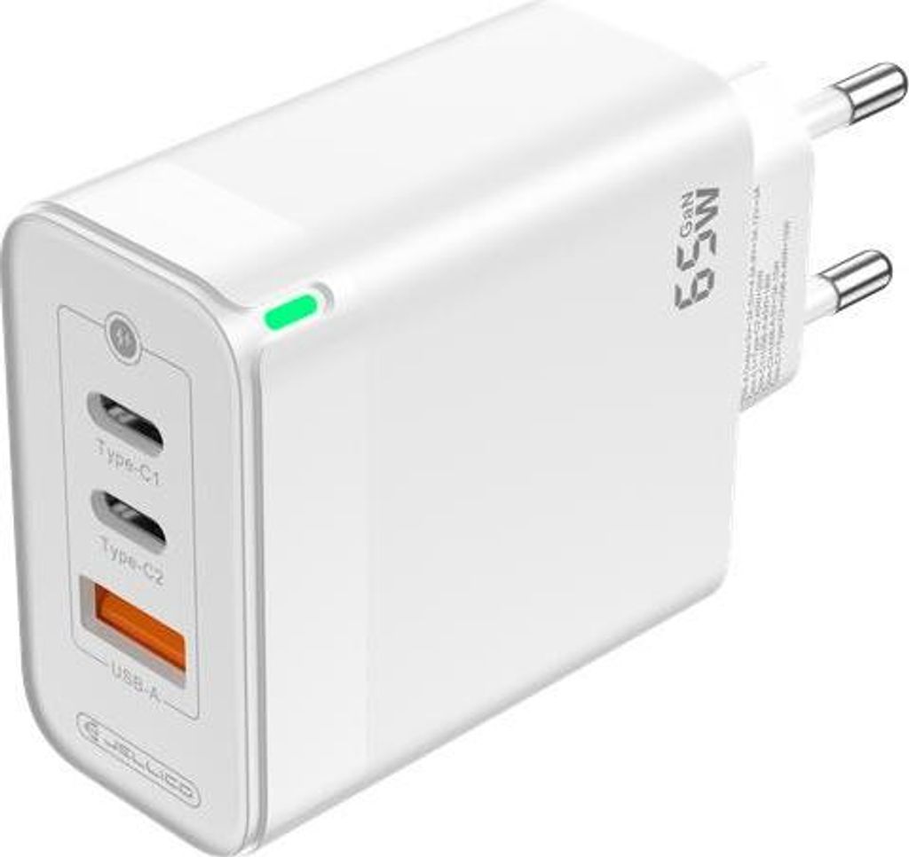 65W USB-C Schnellladegerät PD mit 3-Ports Kompaktes Produktbild 