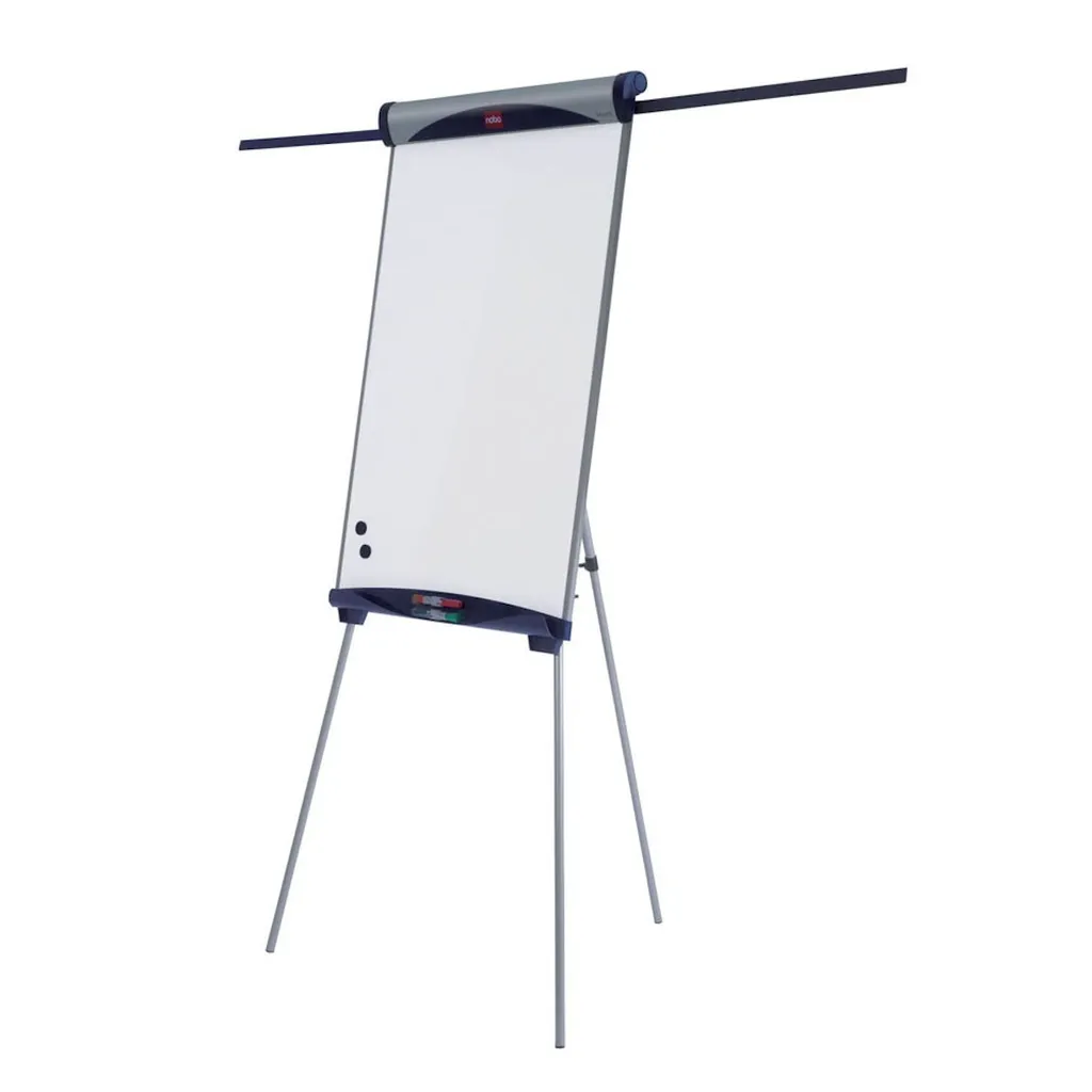 Nobo Flipchart Shark Tableau de Conférence Réglable Argent et Bleu - 14