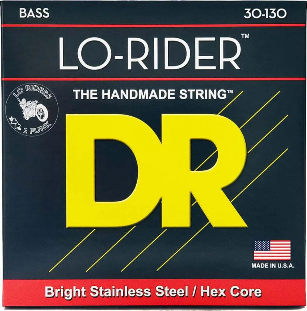Jeu de cordes pour guitare basse à 6 cordes DR Strings MH6-130 Lo-Rider