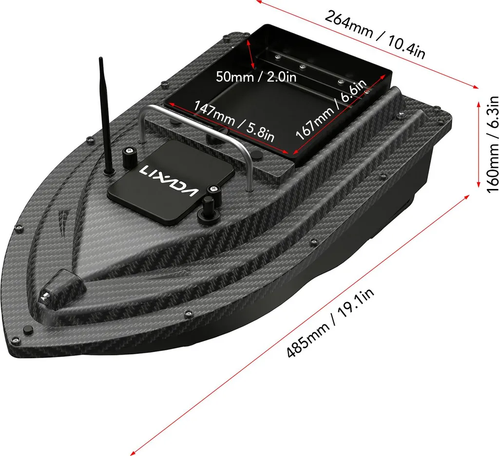 Bateau amorceur GPS contre le vent pour déposer vos appâts à 500m