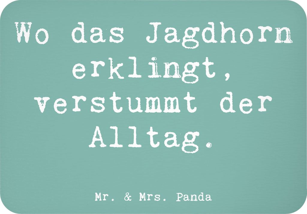 Mr. & Mrs. Panda Kühlschrankmagnet Spruch Jagdhorn Melodie - Meeresbrise - Geschenk, Lernen, Musiker, whiteboardmagnet, Instrument, edle Optik, Mu...