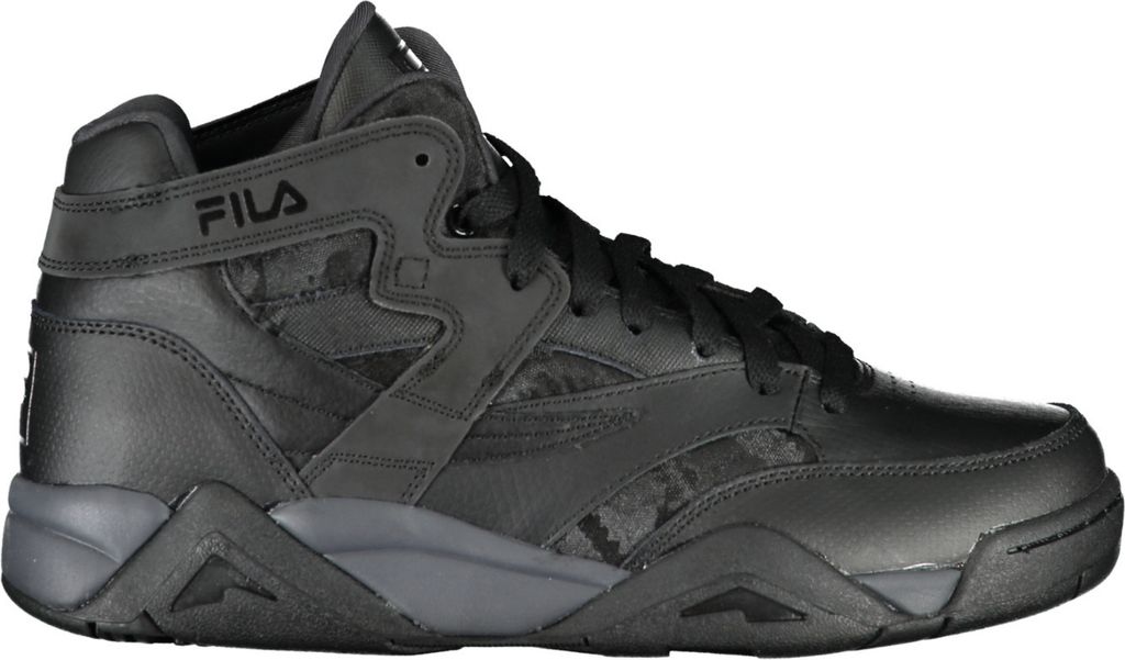 Hoher Herren-Sportschuh in Schwarz mit Kontrastdetails und Logo