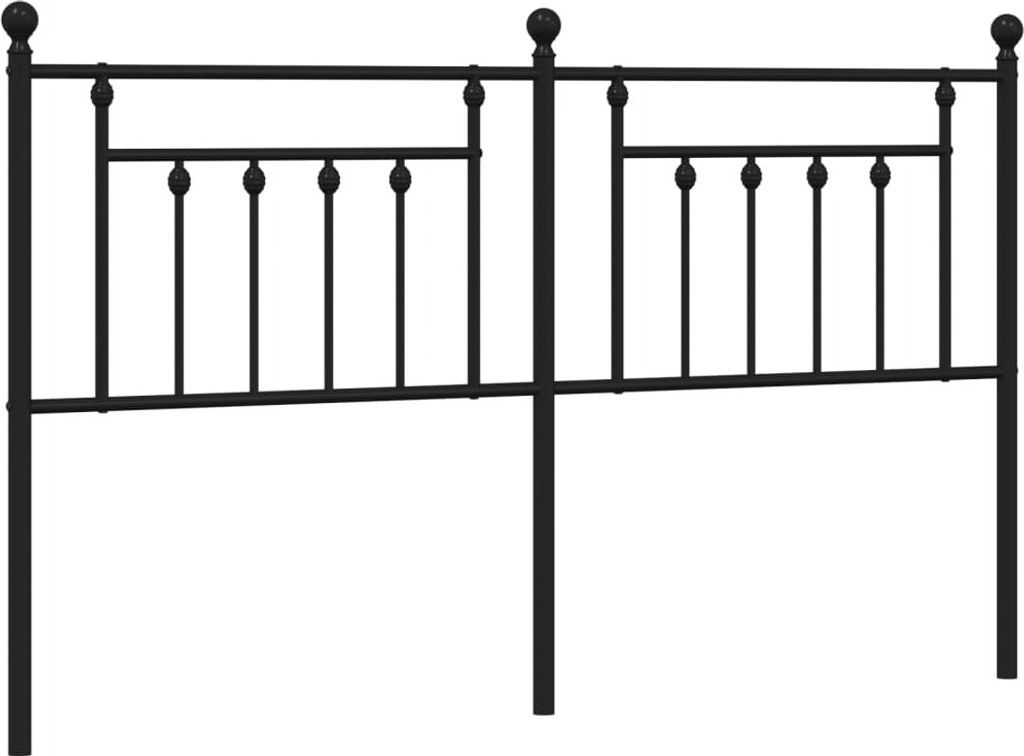 Ersatz-Kopfteil Metall Schwarz 180 cm