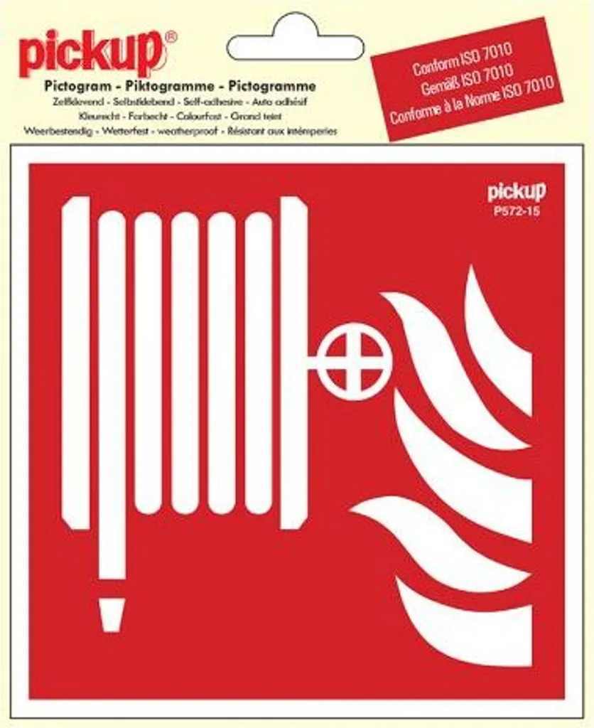 Pictogramme Lance d'Incendie Pickup en Vinyle Autocollant 15x15cm