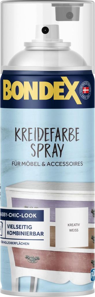 Bondex Kreidefarbe Spray 400 ml kreativ weiß