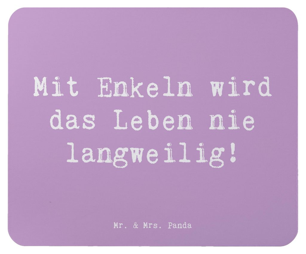 Mr. & Mrs. Panda Mauspad Spruch Enkelkinder Abenteuer - Lavendeltraum - Geschenk, Mouse Pad, mousematte, familiäre Bindung, Familie, laptop, Mouse...