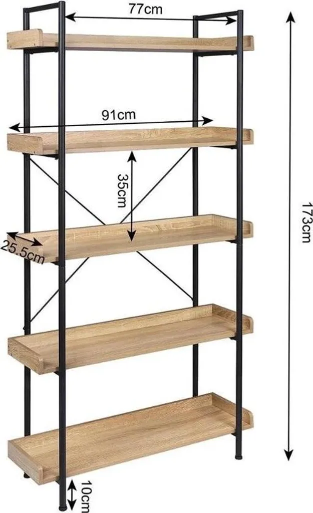 Meuble Bibliothèque pour Livres et Jouets - Étagère Déco Multi-niveaux - 5