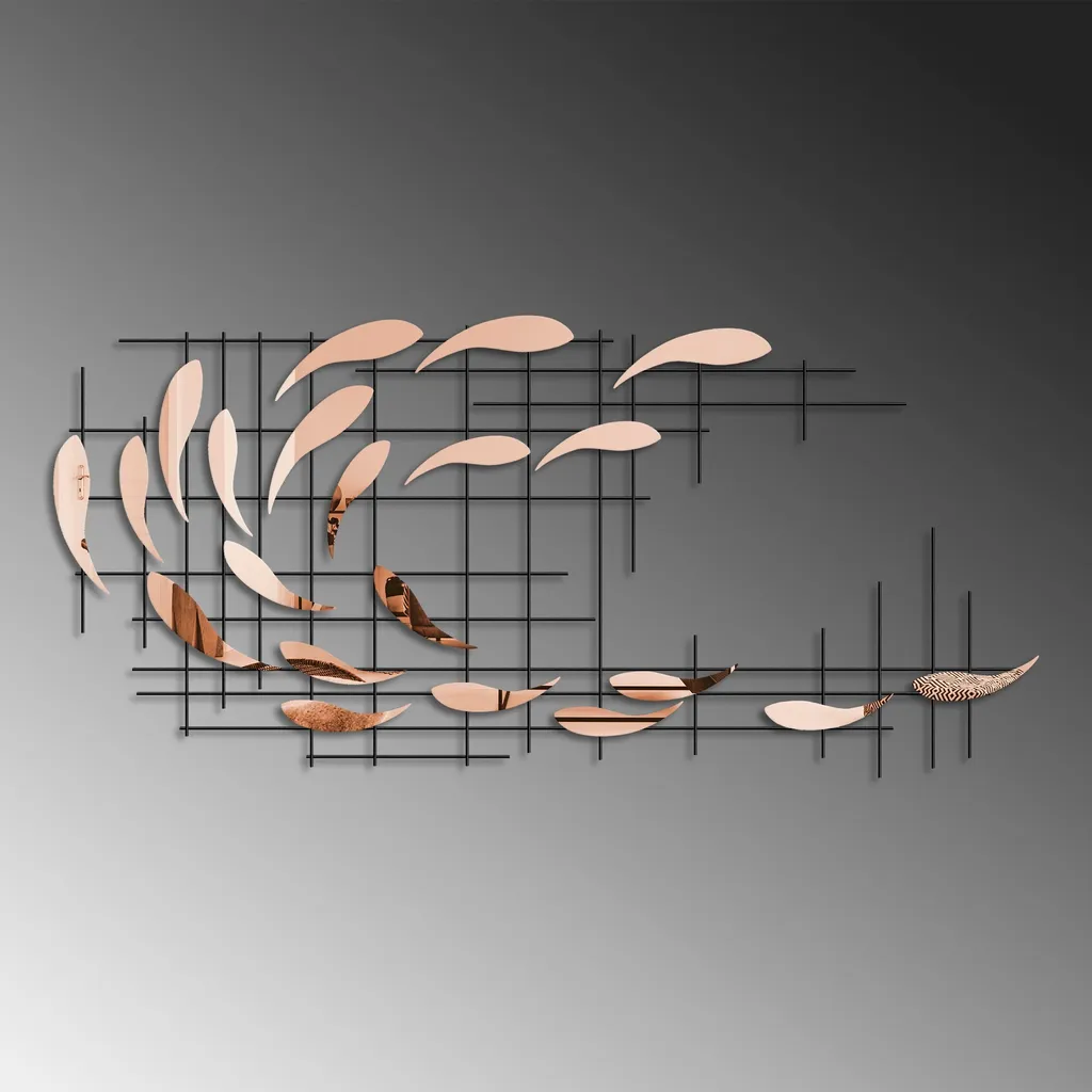 Wallity Sheen - 2 Decorazione Parete Metallo Multicolore 100x45cm - 4