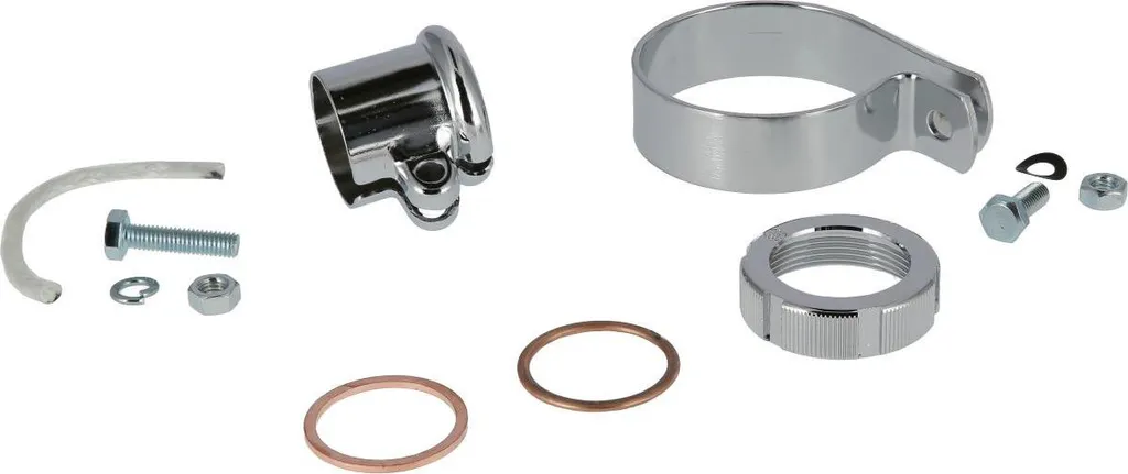 Pot d'Échappement Complet pour Restauration Simson SR1 - Collecteur 320mm - 7
