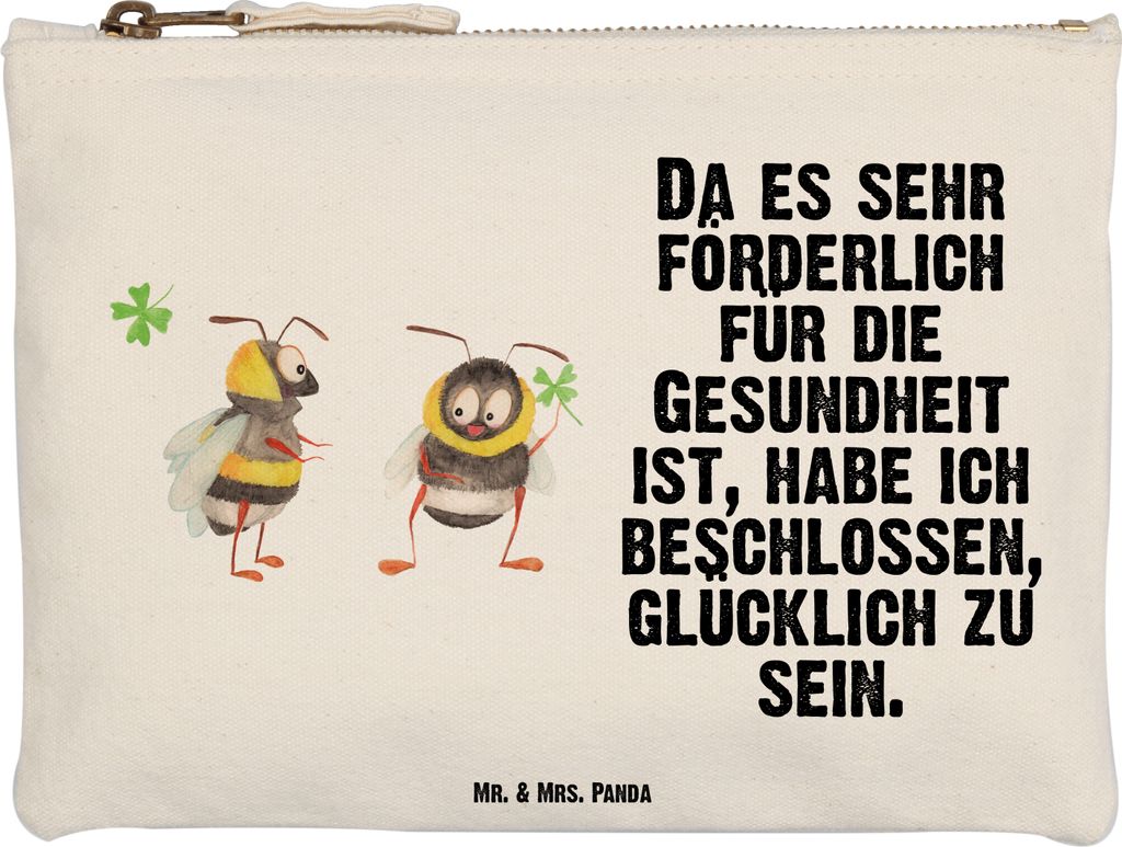 Mr. & Mrs. Panda kosmetiktäschchen Hummeln Kleeblatt Größe Produktbild 