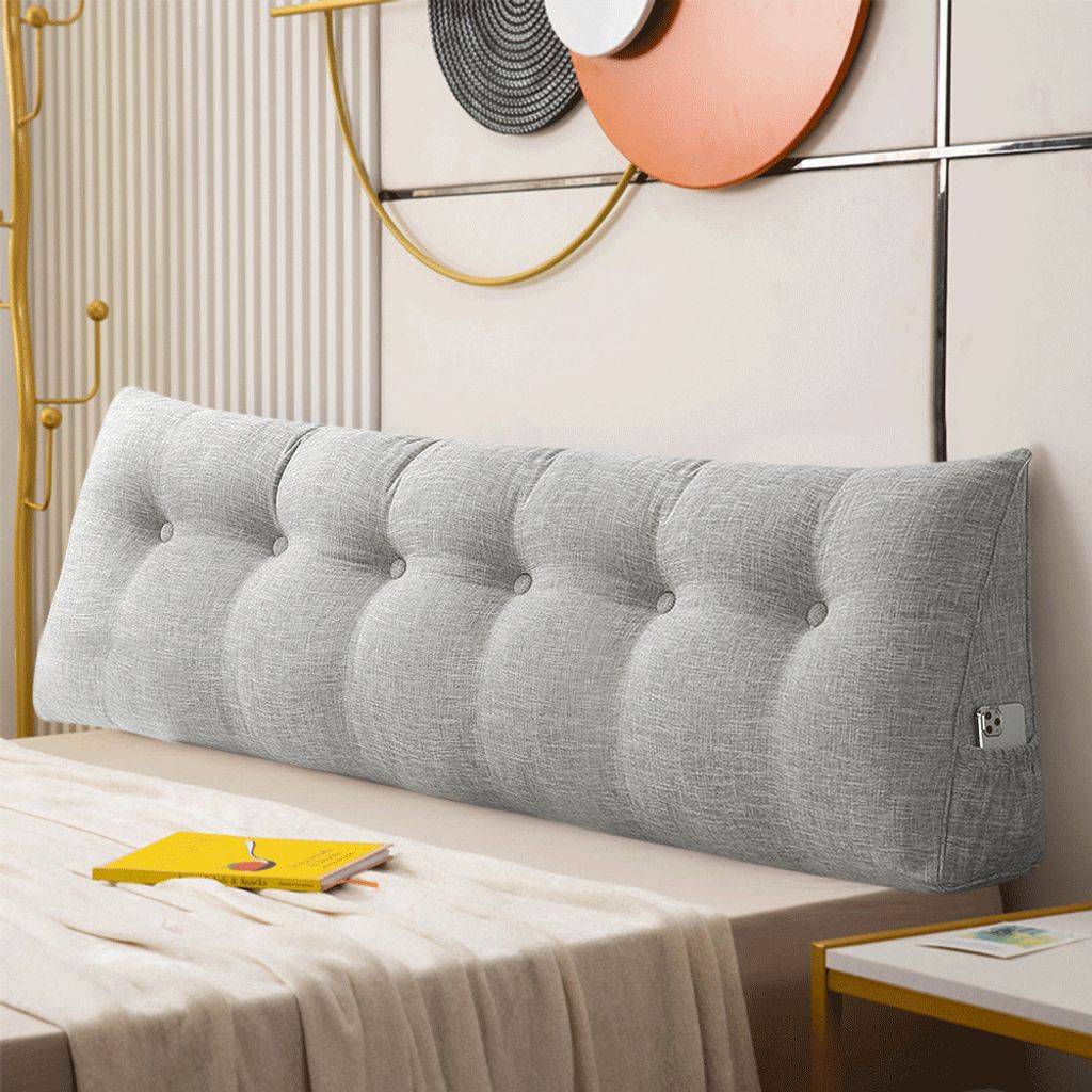 Rückenkissen Bett 180cm, Leinen Rückenlehne Kissen, Produktbild 