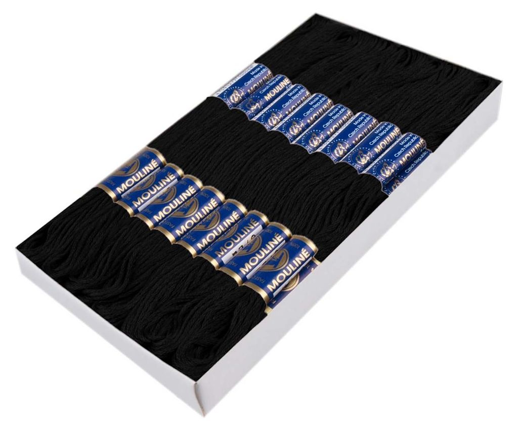 24 Docken Stickgarn schwarz