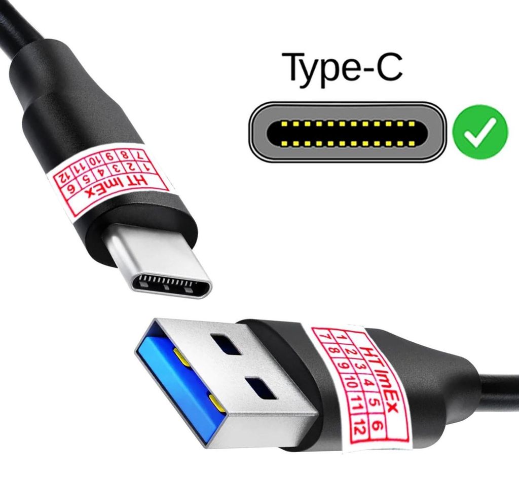 USB 3.2 (10Gbps) auf USB-C Datenkabel Ladekabel kompatibel mit Kopfhörer Logitech G733, Festplatte Extern SAMSUNG MU-PE1T0R/EU