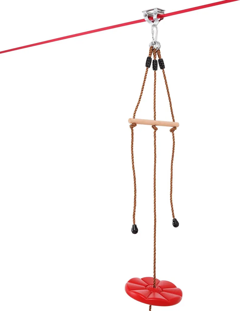 Tyrolienne Extérieure Complète avec Harnais de Sécurité Nylon 20m - 9