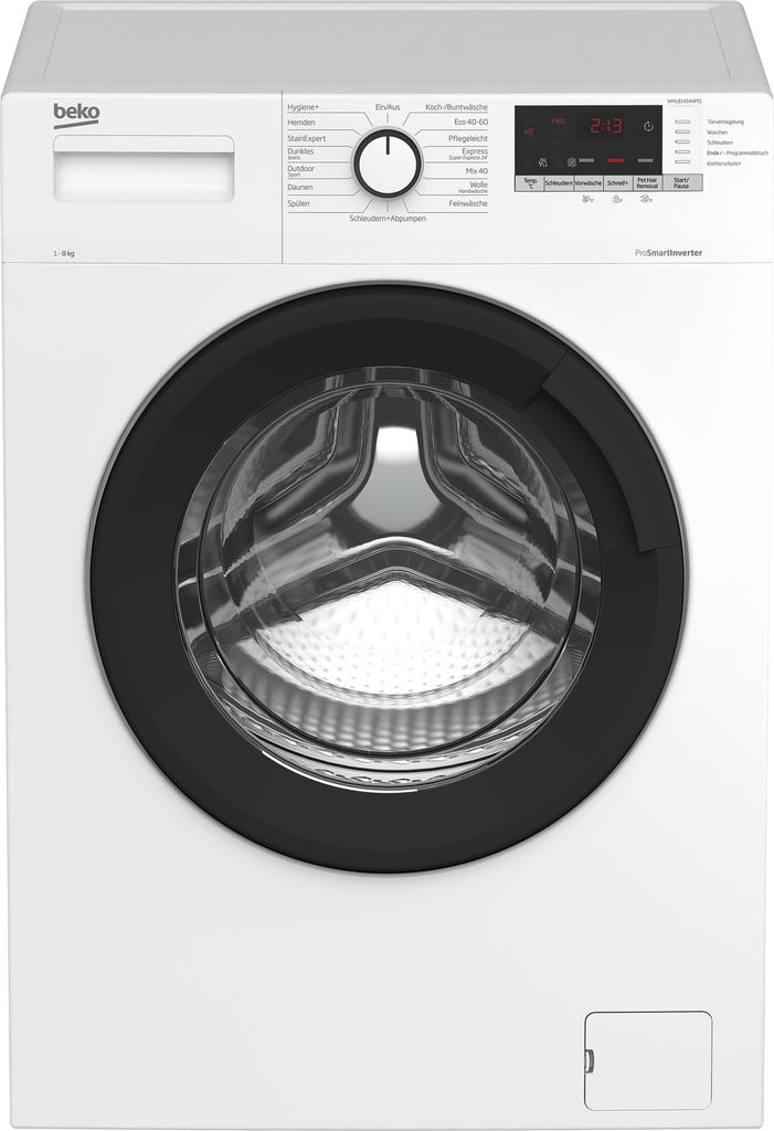 Beko WML81434NPS1, Frontlader, 8 kg, B, 72 dB, 1400 RPM, C Produktbild 