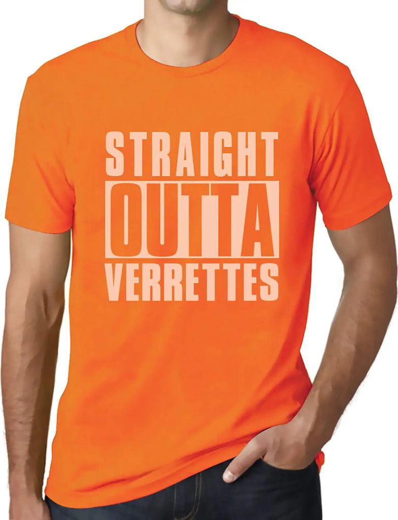 Herren Grafik T-Shirt Straight Outta Verrettes Öko-Verantwortlich Vintage Jahrgang Kurzarm Lustige Druck Geburtstag Geschenk Mann