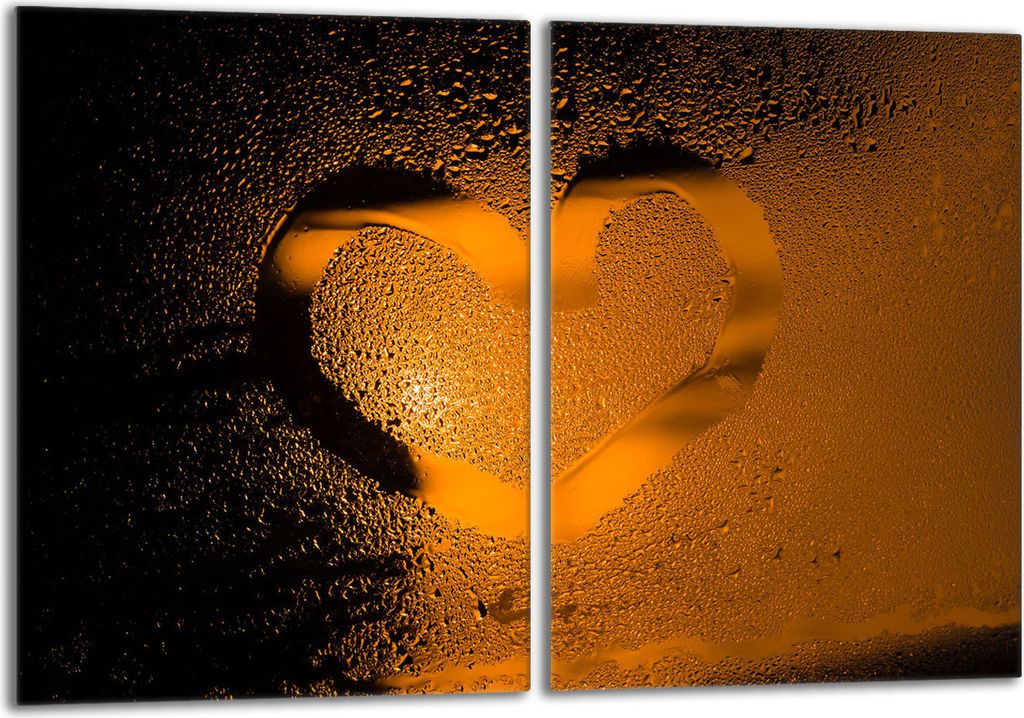 Glasschutzplatte für den Herd 2x40x52 Herz