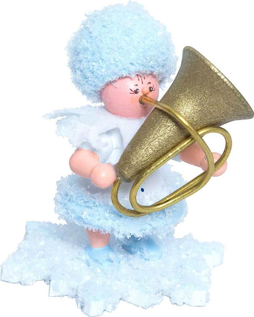 Schneeflöckchen mit Tuba (5cm) von Drechslerei Kuhnert