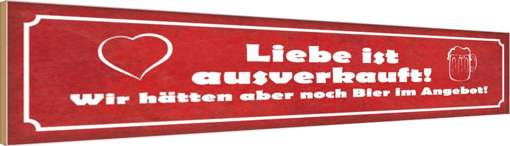 vianmo Holzschild 10x46 cm Liebe t Bier Angebot Dekoration