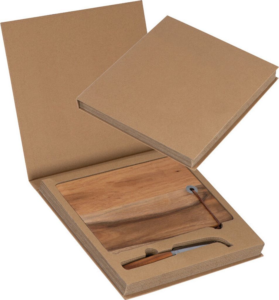 Holzbrett mit Käsemesser / Käsebrett