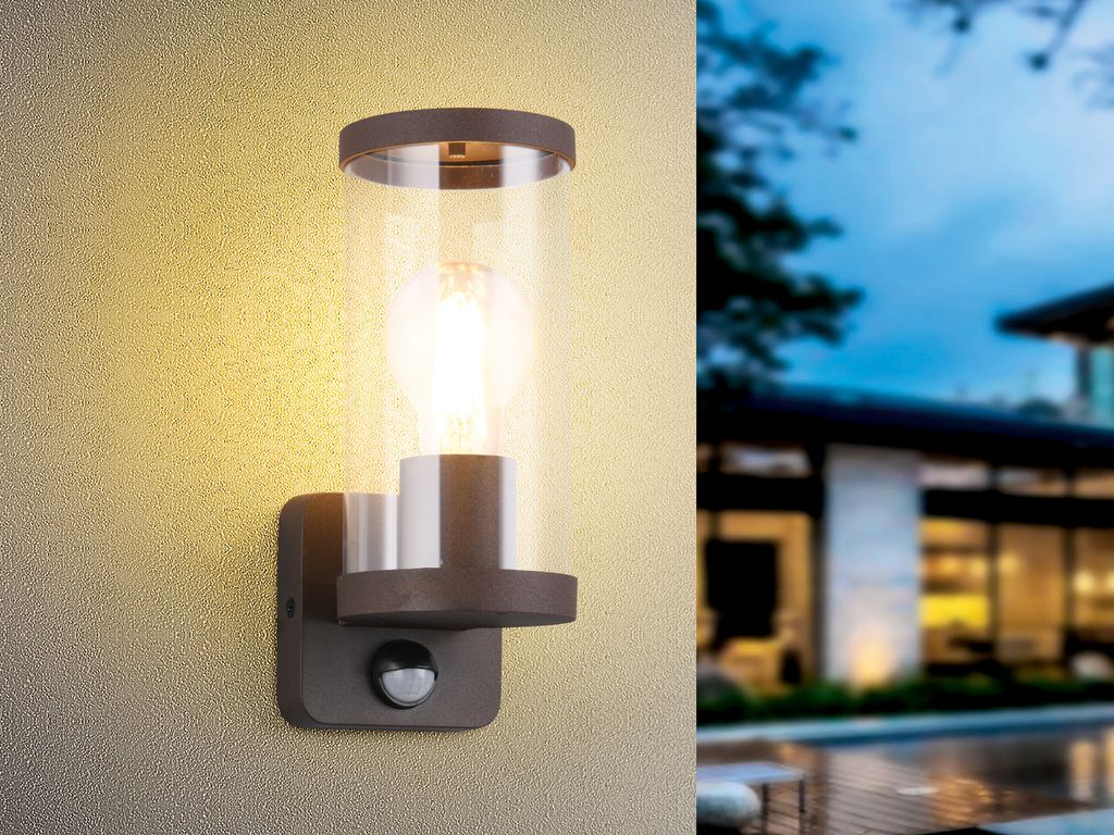 LED Außenwandleuchte mit Bewegungsmelder, Außenleuchte Produktbild 