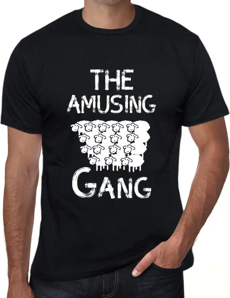 Herren Grafik T-Shirt Die lustige Bande – The Amusing Gang – Öko-Verantwortlich Vintage Jahrgang Kurzarm Lustige Druck Geburtstag Geschenk Mann
