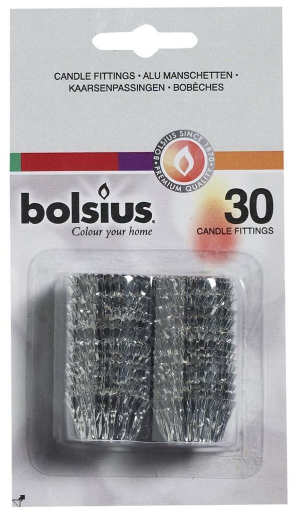 BOLSIUS Douille pour bougie en aluminium, couleur argent, Image du produit 