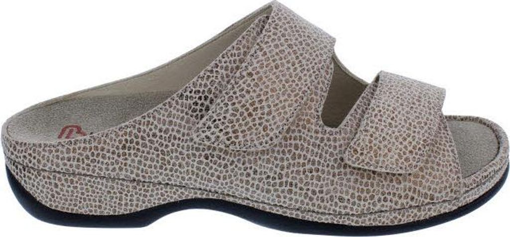 Berkemann Pantolette Daria 1002-717, leicht glänzendes Nubukleder, Gold-Metallic, Weite E-H 40 2/3