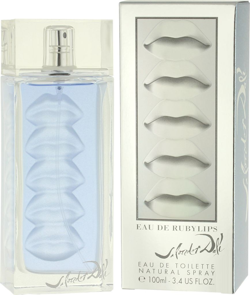 A perfume bottle and its packaging are displayed side-by-side against a white background.