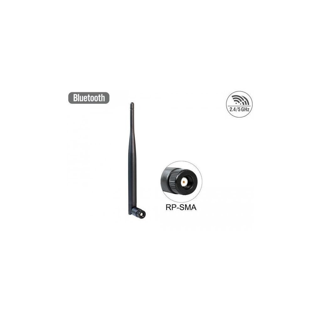 DELOCK WL-Antenne RP-SMA 5dBi Kippgelenk schwarz