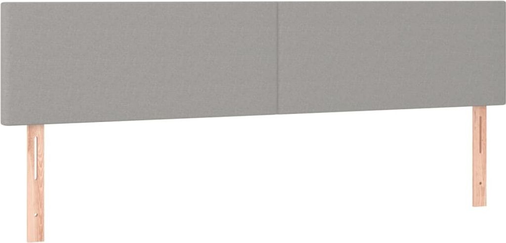 Kopfteile Hellgrau 160x5x78/88 cm Stoff