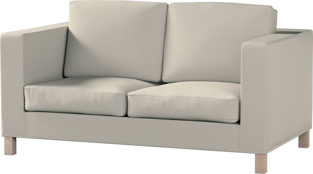 Dekoria Bezug für Karlanda 2-Sitzer Sofa nicht ausklappbar, kurz, beige, 60cm x 30cm x 50cm